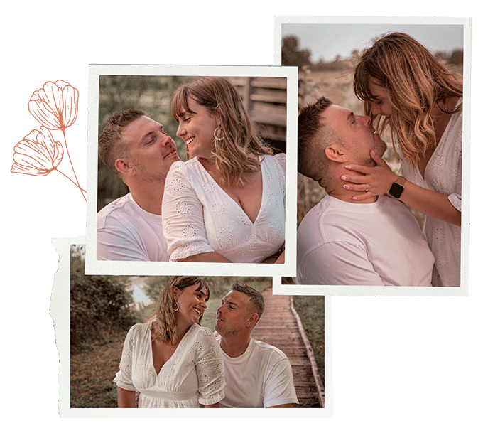 montage de photo de couple dans la nature du pas de calais