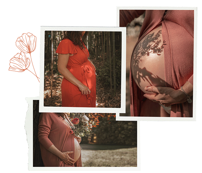 montage de photo de grossesse dans la nature du pas de calais